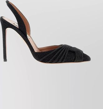 Aquazzura textile gatsby slingback pumps