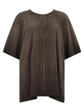 Uma Wang Vertical Seam Washed Finish Cotton T-Shirt