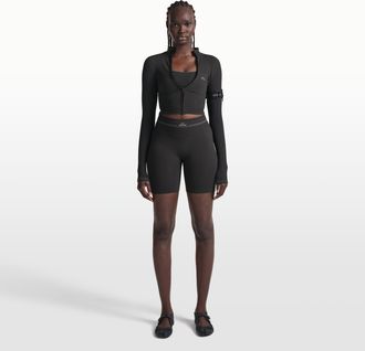 Nike Womens SKIMS Ribbed Seamless 5 Shorts in Black | SHSHO9724W-OAR