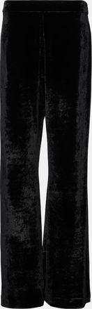 Jil Sander High-rise velvet wide-leg pants