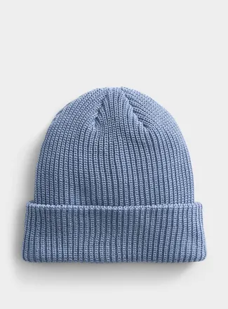 Simons Womens Solid-colour ribbed Tuque Hat