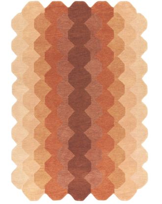 Novatrend Alfombra moderna de lana tuftada a mano naranja 200x290 cm