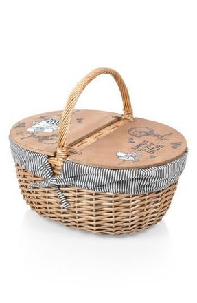 Picnic Time x Disney Winnie the Pooh Country Picnic Basket in Navy Blue/White Stripe at Nordstrom Rack