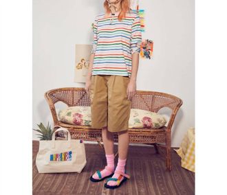 Kule Modern Long Sleeve T-Shirt In Rainbow