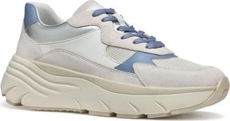 Geox Blauwe Vrijetijdssneakers voor Vrouwen - Dames - Sneakers - Wit - 39 EU - Polyester - Schoenen