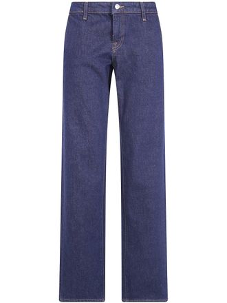 7 For All Mankind Jeans Low Straight Iron Blue With Chino Pocket