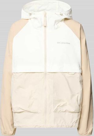 Columbia Windbreaker mit R&uuml;ckenbel&uuml;ftungssystem und Kapuze in Beige, Gr&ouml;&szlig;e XL
