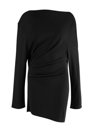 Jacquemus La Robe Croisière Draped Mini Dress - Black - M (UK12 / M)