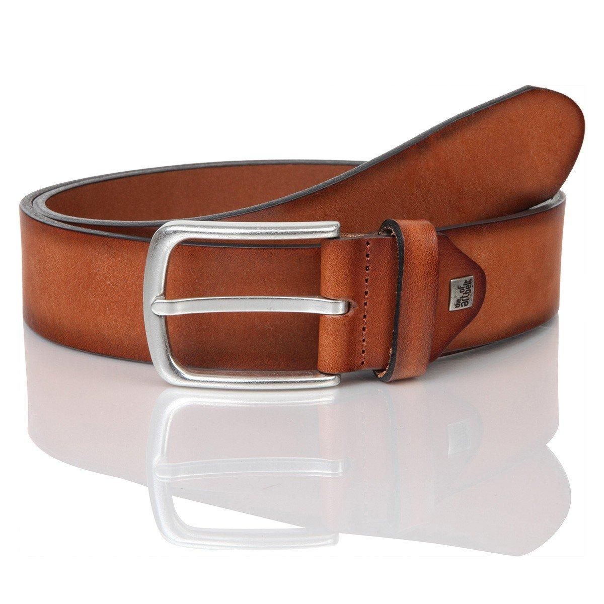 LINDENMANN Ledergürtel Herren – 30 Mm Breit, Rindleder Cognac, Bis 120 Cm, Individuell Kürzbar