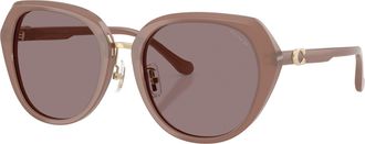 Coach Womens 55 mm Milky Pink Sunglasses