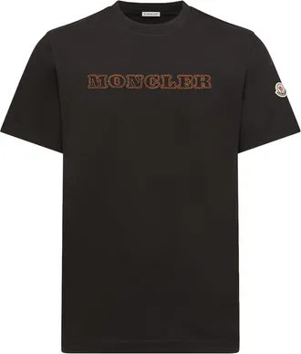 Moncler Moncler Logo Cotton Jersey T-shirt, Men, Black, Size: 3xl