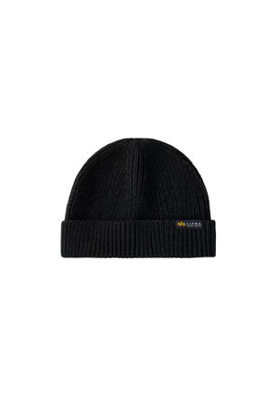 Alpha Industries Skim&uuml;tze ALPHA INDUSTRIES Dockers Beanie, Herren, Gr. onesize, schwarz, Obermaterial: 100% Polyacryl, M&uuml;tzen Skim&uuml;tze