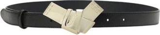 Iceberg Riem van leer met logobrend - Dames - Accessoires - Zwart - Maat: 90 CM Leer