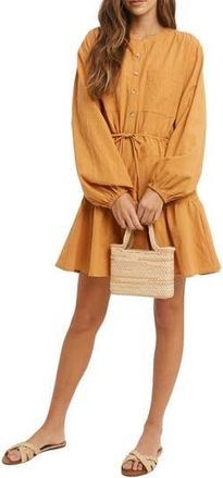 Wishlist Long Sleeve Minidress in Amber at Nordstrom Rack, Size Medium/large