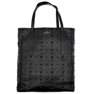 Jimmy Choo London Black Leather Tote Bag (Pre-Owned)