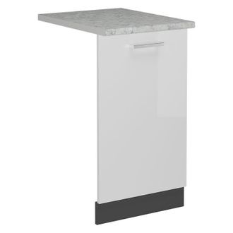 Vicco Coperchio per lavastoviglie R-Line, Bianco lucido, 45 cm, pl Marmo