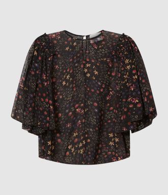 Isabel Marant Top Floma Black Ecru