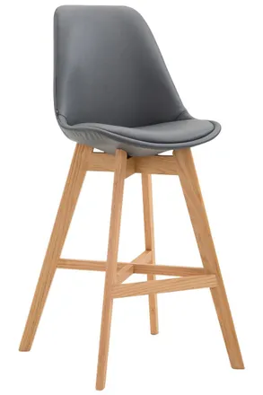 Clp Sgabello Cannes In Similpelle Grigio Natura