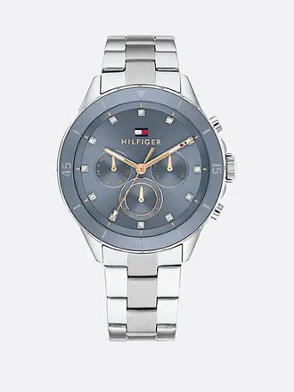 Tommy Hilfiger Reloj de acero inoxidable con esfera azul