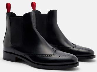 Scarosso Dario Chelsea Boots in Black Calf at Nordstrom, Size 41.5