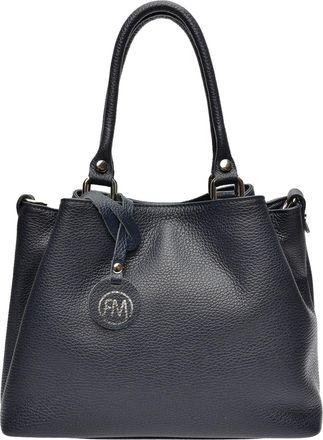 Roberta M Blauw Rundleer Tas