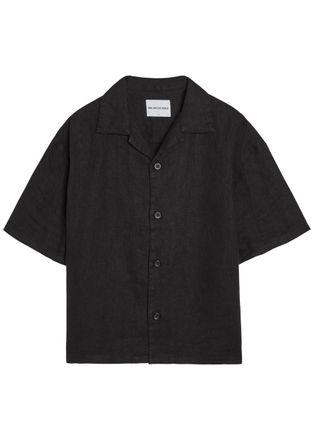Mki Miyuki Zoku Vacation Linen Shirt - Black - XL