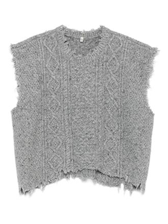 R13 Boyfriend Cable Sweater Vest