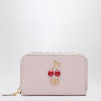 Valentino Quartz pink Cherryfic zip-around wallet