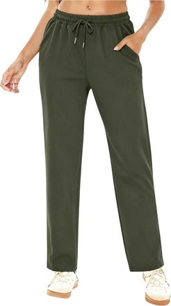 Generic Joggers For Women UK Tracksuit Bottoms Elasticated Waist Ladies Jogging Bottoms Wide Leg Cargo Sweatpants With Pockets Fleece Lined Sweatpants Casual 