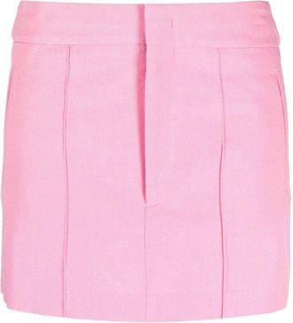 Isabel Marant pocket mini skirt - women - Cotton/Cotton/Viscose - 34 - Pink