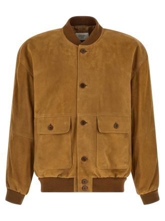 Saint Laurent Brown Lamb Leather Leather Mens Jacket
