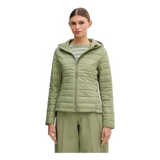 Benetton Jassen, Dames, Groen, S, Gewatteerd Jack met Capuchon