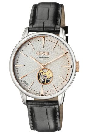 Gevril Group Mulberry Open Heart Automatic Mens Watch 9601