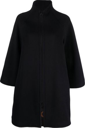 Gianluca Capannolo zip up coat - women - Polyester/Polyamide/Virgin Wool - 46 - Black