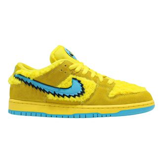 Nike Fitness, Heren, Veelkleurig, 39 EU, Leer, Dunk Sb Low Grateful Dead Bears Geel - Limited Edition Sneakers