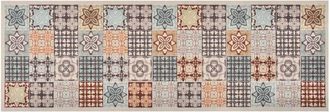 vidaXL Alfombra de cocina lavable mosaico de colores 60x300 cm Vidaxl