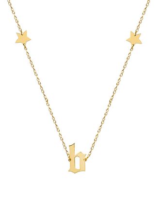 Jane Basch 22K Over Silver Initial Necklace (A-Z)