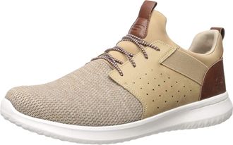 Skechers Mens Classic Fit Delson Camben Sneaker, Light Brown, 10 W US