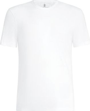 Brunello Cucinelli Ribbed jersey T-shirt in White at Nordstrom, Size Xxx-Large Eu