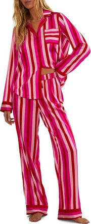 Beach Riot Livy & Connie Pajamas in Pink Red at Nordstrom, Size X-Small