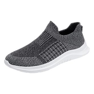 Generic Sneaker Shoes Men Slip On, Trainers Knit Mesh Summer Shoe Breathable Running Shoes Lightweight Work Shoe Low-Top Walking Trainer Anti Slip Sneakers fo
