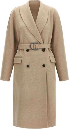 Ferragamo Beige Chateau Wool-Cashmere Coat