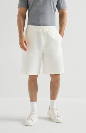 Brunello Cucinelli French terry Bermuda shorts in Off-White at Nordstrom, Size Xx-Large Eu