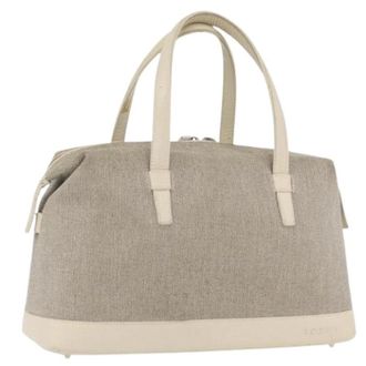 Loewe Pre-owned Canvas Handtas - Dames - Vintage Handtas - Beige - ONE Size - Leer - Vintage