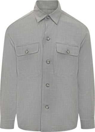 HUGO BOSS Grey Regular Solid Shirt