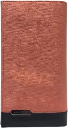 Bulgari Pre-owned Wallets, male, Orange, Size: ONE SIZE Pre-owned 286924 Long wallet (bi-fold)