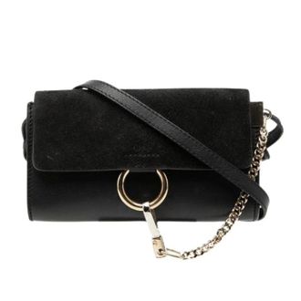 Chlo&eacute; Pre-owned Cross Body Bags, female, Black, Size: ONE SIZE Pre-owned Mini Faye Crossbody
