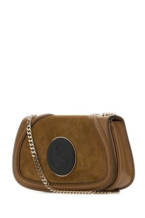 Gucci Womens Caramel Suede And Leather Gucci Blondie Shoulder Bag Cudafnecudafcud Borse A Mano