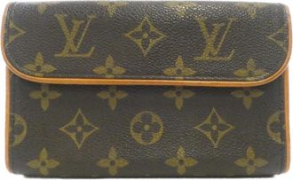 Louis Vuitton Marron Monogram Coated Canvas Fanny Pack Pochette (Pre-Owned)