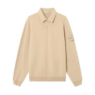 Stone Island Ghost Piece Poloshirt Sweater - Heren - Polos - Beige - L - Katoen - Tops